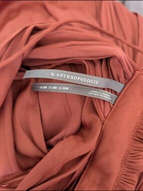 Anthropologie Dusty Rose Smocked Midi Dress